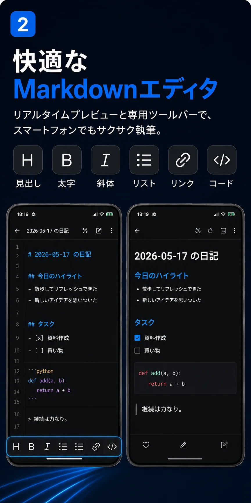 Markdown エディタ